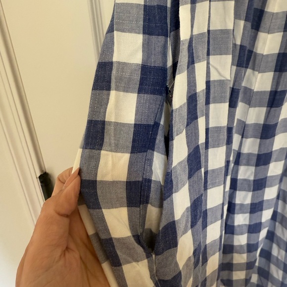 Nom Maternity Blue and White Checkered Jumpsuit - Picture 6 of 8